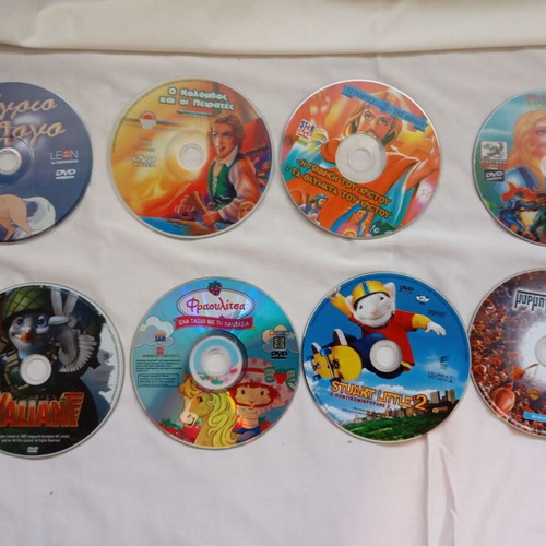 Children's DVD pack of 8 used, animated movies and fairy tales