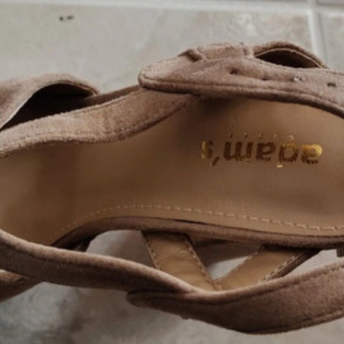 Adam's Shoes suede high-heeled sandals new, size 36, nude