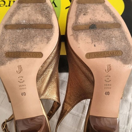 J.Bournazos shoes used, size 40, bronze pumps
