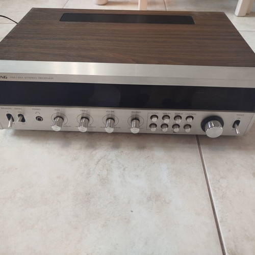RISING radio amplifier with wooden frame, made in Japan 70s
