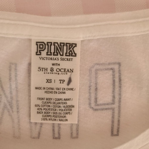 Victoria's Secret T-shirt used, short sleeve, white, XS
