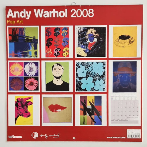 Andy Warhol 2008 wall calendar like new