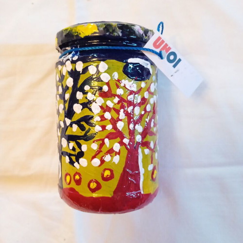 Glass Vase Summer Time Ioanart new, handmade