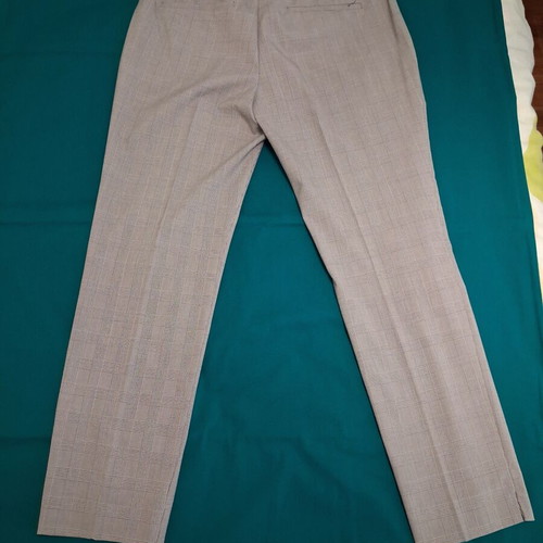 Zara checked pants with pockets like new, size S 36 8, white and gray