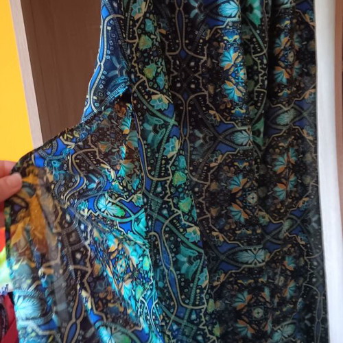Maxi dress Milk and Honey large used, blue and green