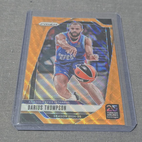 Darius Thompson Orange Laser Panini Prizm EuroLeague 2024-2025 card like new