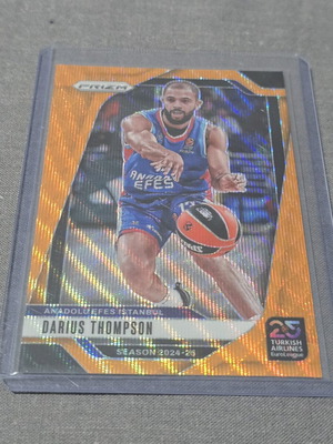 Darius Thompson Orange Laser Panini Prizm EuroLeague 2024-2025 card like new