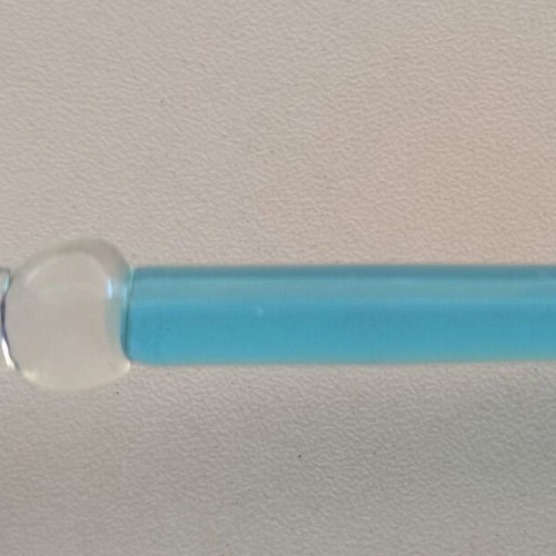 Glass dip pen used, sea blue with case