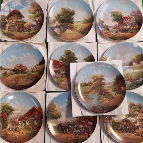 Bradex wall plates new, Seltmann Weiden collection, porcelain GDR 1986-1987