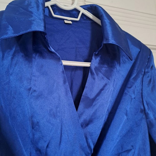 Satin blue dress new, mini, size XS