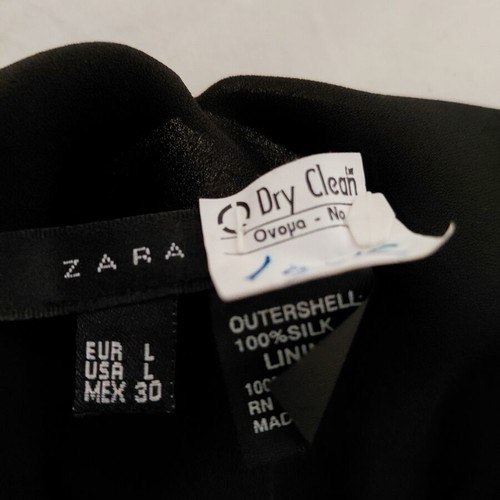 Zara silk summer dress brown large like new