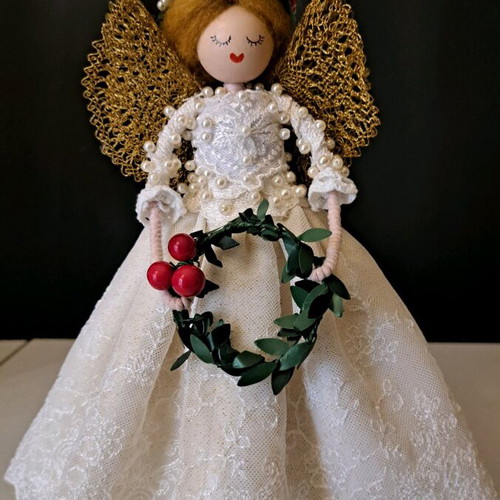 Handmade angel 22 cm height, new