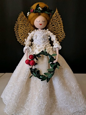 Handmade angel 22 cm height, new