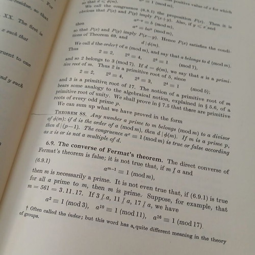 An Introduction to the Theory of Numbers Fourth Edition by G.H.Hardy and E.M.Wright