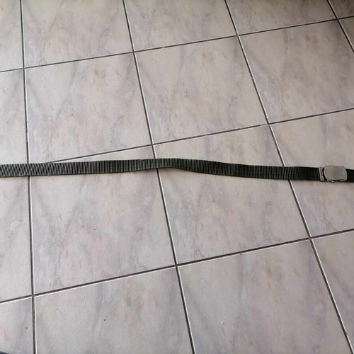Military web belt used with metal buckle