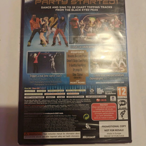 The Black Eyed Peas Experience Xbox 360 new, requires Kinect sensor