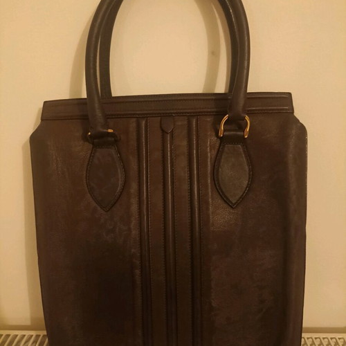 Trussardi leather brown shoulder bag like new
