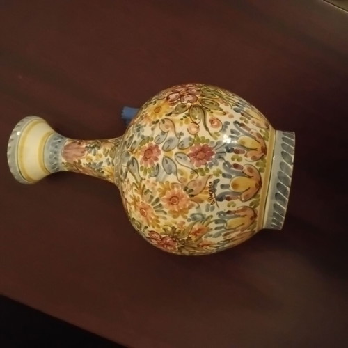 Sevillarte vase handmade colorful with artist signature like new