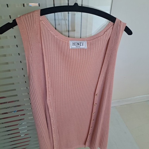 Mercerized vest like new, one size, pink