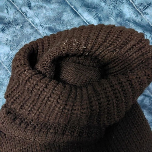Y2K wool sweater, brown, size L