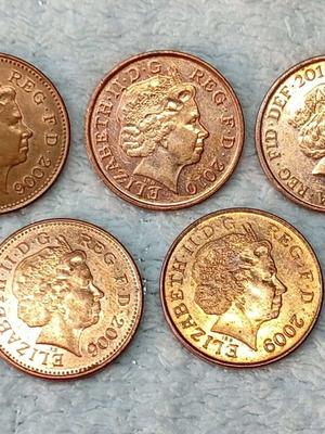 United Kingdom Coins used, set of 5, M28-46