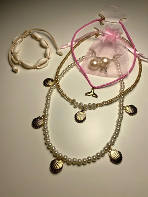 Summer jewelry set new with 3 handmade necklaces, earrings and bracelet