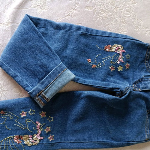 Monsoon unicorn jeans 3 years like new, blue