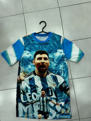 Παιδικό μπλουζάκι Lionel Messi Argentina, γαλάζιο και λευκό