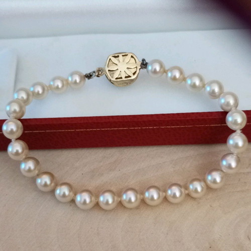Majorica pearl bracelet 925 silver clasp used