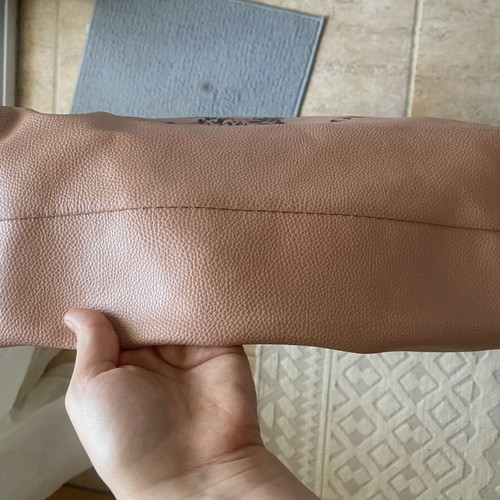 Pink Tote Bag used with canvas handles and zip closure