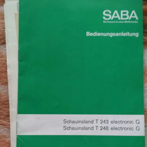 SABA Television Documents with Tubes from 1960s in Excellent Condition
