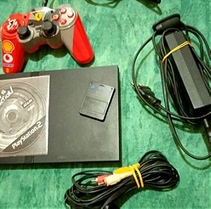 Βιντεοπαιχνίδια κονσόλες PS2 SLIM Με ενα παιχνίδι μια μεμορυ κάρτα και όλα τα καλώδια σύνδεσης και τροφοδοτικό ρεύματος.