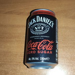 Jack Daniel's with Coca Cola Zero can like new, empty