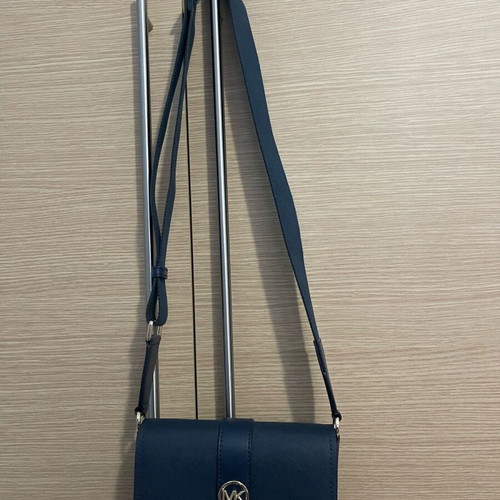 Michael Kors Greenwich Extra-Small Saffiano Crossbody Bag used, blue