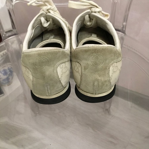 Gucci GG Monogram leather trainers EU37 used, beige