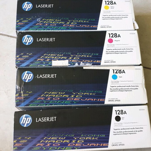 HP Laserjet 128A toner new, pack of 4 Black/Yellow/Cyan/Magenta