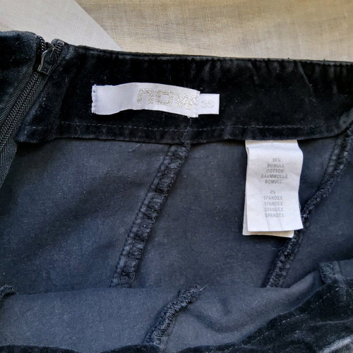 Velvet vintage y2k whimsigoth grunge skirt black, used, size M