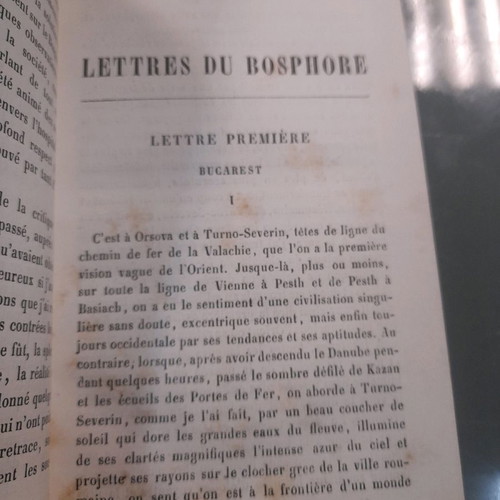 Lettres du Bosphore 1879 used book with engravings