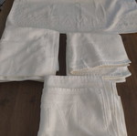 Towel set pack with 1 body towel and 3 face towels, cotton, unused