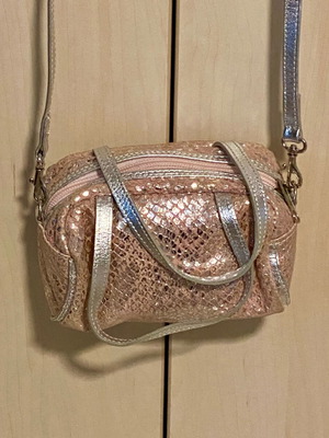 Crossbody bag Achilleas Accessories pink and silver new