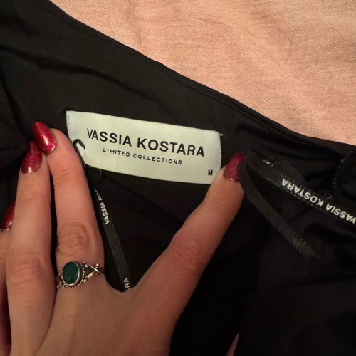 Black short dress Vassia Kostara new, size Medium