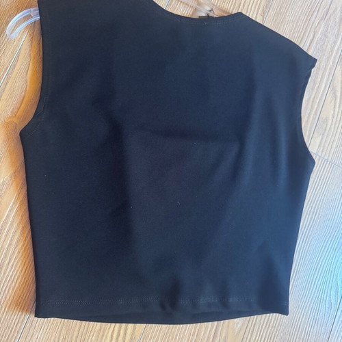 Crop top black, new, size M