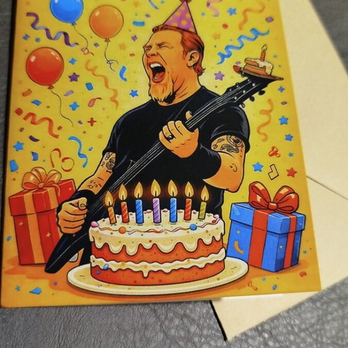 Metallica Birthday Card new with envelope