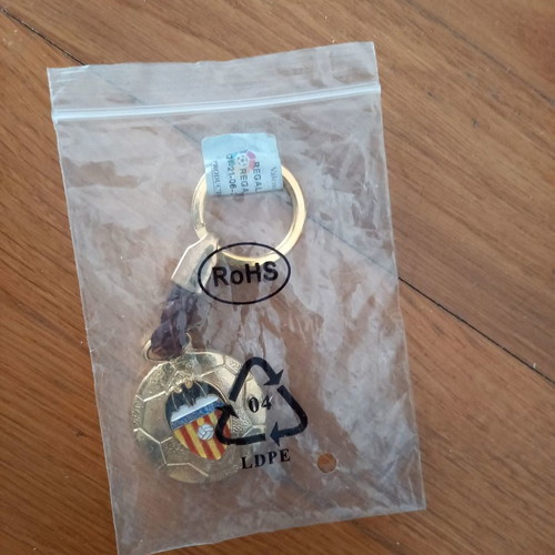 Valencia CF collectible keychain new, from Barcelona 2006