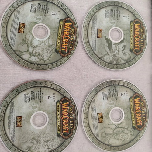 World of Warcraft PC game used, Burning Crusade expansion set with 4 CDs and manual