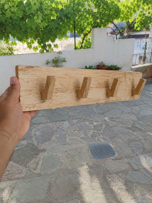 Дървена закачалка тип 40x10, комплект от 10, нова
