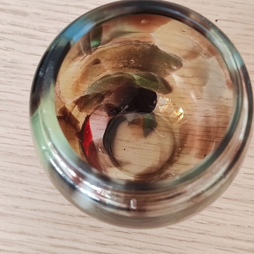 Αντίκα χειροποίητο διακοσμητικό βάζο jar από φυσητό γυαλί σαν καινούργιο