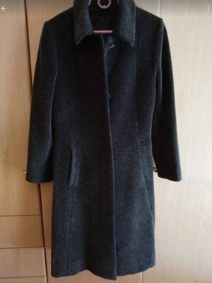 Wool coat like new, size L/40/12, black and gray