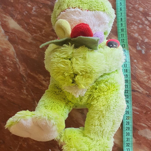 Plush Frog like new with colorful flower