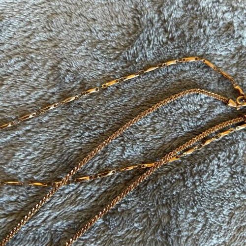 Guess double necklace, gold color